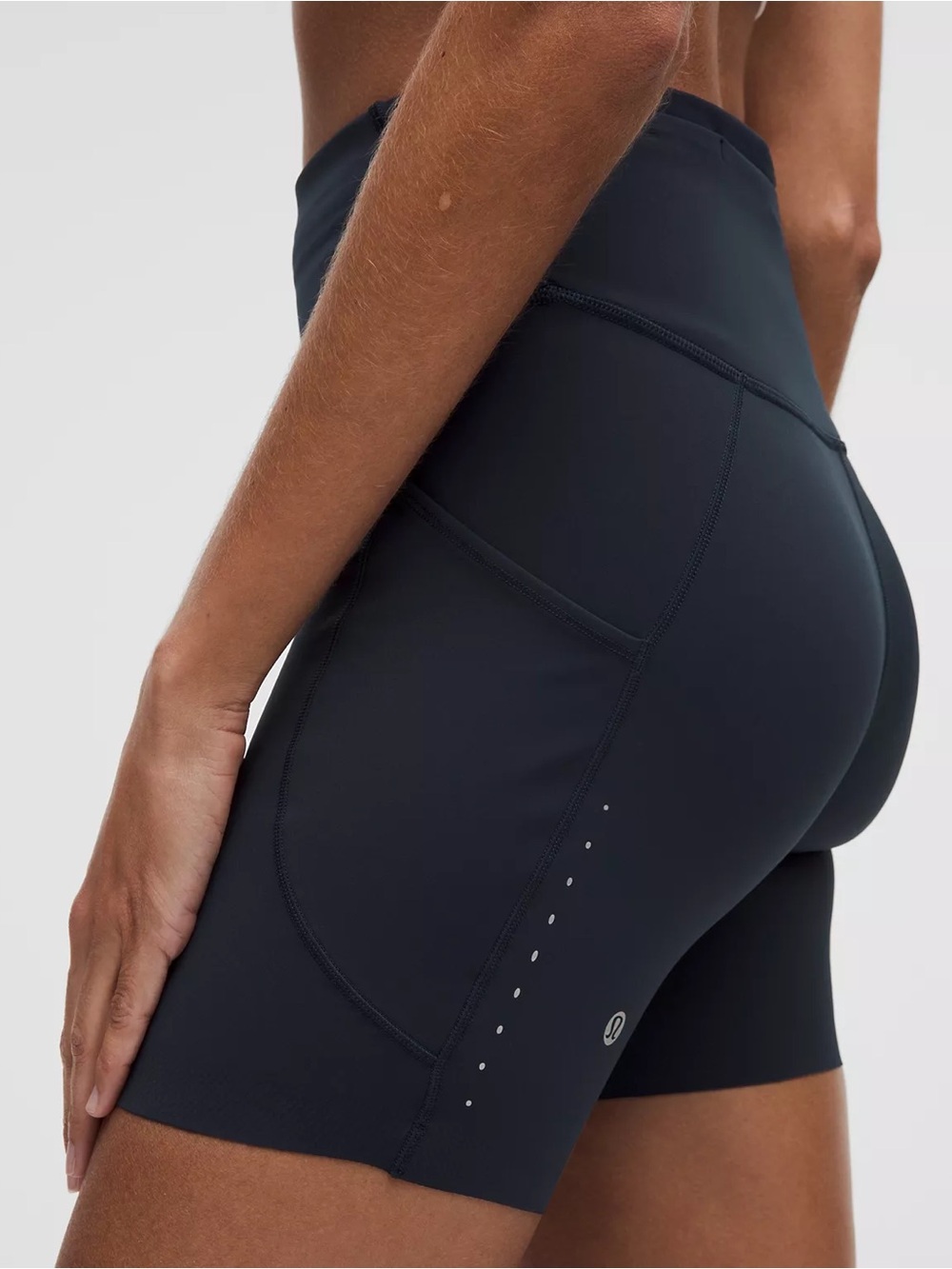 lululemon athletica Black Fast and Free High-Rise Short 6" 5 Pocket, size 12
